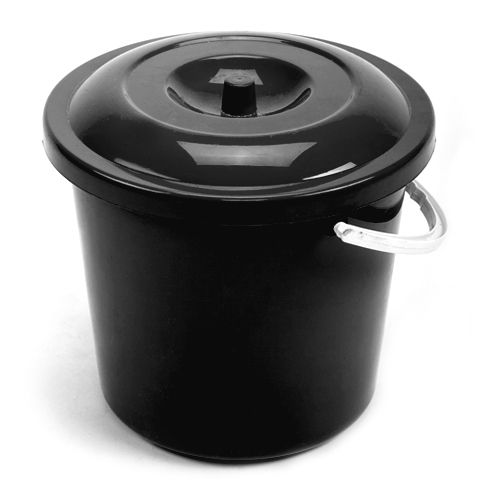 Bucket 8l standard with lid black